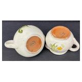 Vintage Stangl Pottery Tulip Creamer and Small Tea Pot
