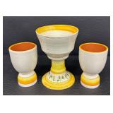 Vintage Stangl Pottery Tulip Goblet and Egg Cups