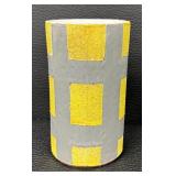 Geometric Design Yellow and Gray Decorative Vase