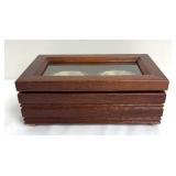 Classy Linden Desktop Clock and Thermometer