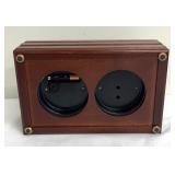 Classy Linden Desktop Clock and Thermometer