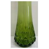 Vintage LE Smith Diamond Butt Avocado Green Swung Vase