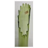 Vintage LE Smith Diamond Butt Avocado Green Swung Vase