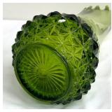 Vintage LE Smith Diamond Butt Avocado Green Swung Vase