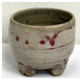 Petite Footed Artisan Crafted Pottery Vase by Lucy
