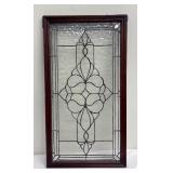 Pair of Leaded Glass Framed Panels