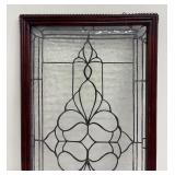 Pair of Leaded Glass Framed Panels