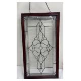 Pair of Leaded Glass Framed Panels