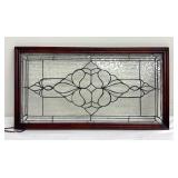 Pair of Leaded Glass Framed Panels