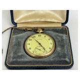 Antique Illinois Pocket Watch with Chain in Original Box