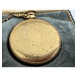 Antique Illinois Pocket Watch with Chain in Original Box