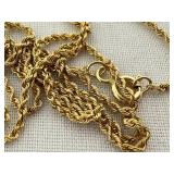 Fine 14k Gold 20 inch Rope Chain Necklace