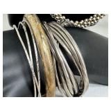 Assortment of Vintage Costume Jewelry Including Necklaces, Bracelets, and Earrings