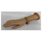 Vintage Monogrammed Gold-Tone Sweetheart Bracelet by S & B Co