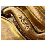 Vintage Monogrammed Gold-Tone Sweetheart Bracelet by S & B Co