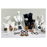 Collection of Vintage Fashion Jewelry with Earrings and Necklaces