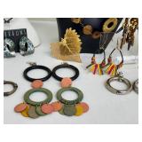 Collection of Vintage Fashion Jewelry with Earrings and Necklaces