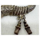 Vintage Sterling Silver Musical Horn Brooch Pin