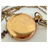 Antique Hampden Pocket Watch with Fob Chain