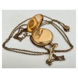 Antique Hampden Pocket Watch with Fob Chain