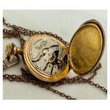 Antique Hampden Pocket Watch with Fob Chain