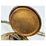 Antique Hampden Pocket Watch with Fob Chain