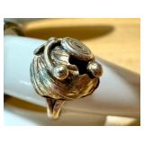 Set of 2 Vintage Sterling Silver Rings with Intricate Designs