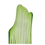 Vintage MCM LE Smith Lime Green Swung Ribbed Vase 20”