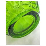 Vintage MCM LE Smith Lime Green Swung Ribbed Vase 20”