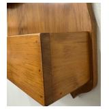 Vintage Krauss Furniture Wooden Souvenir Spoon Collector Wall Rock - Holds 12 Spoons with Box Holder