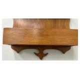 Vintage Krauss Furniture Wooden Souvenir Spoon Collector Wall Rock - Holds 12 Spoons with Box Holder