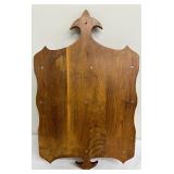 Vintage Krauss Furniture Wooden Souvenir Spoon Collector Wall Rock - Holds 12 Spoons with Box Holder