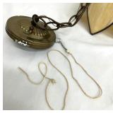 Vintage Stain Glass Hanging Light Fixture