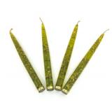 Four Decorative Vintage Faux Candles with Golden Flecks