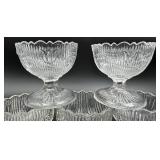 Antique EAPG Flint Glass Bellflower Pattern - Master Salts - Set of Six