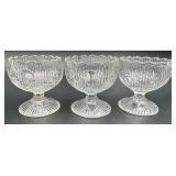 Antique EAPG Flint Glass Bellflower Pattern - Master Salts - Set of Six