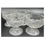 Antique EAPG Flint Glass Bellflower Pattern - Master Salts - Set of Six