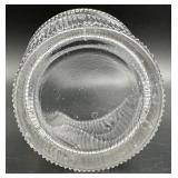 Antique EAPG Flint Glass Bellflower Pattern Full Length Rib Tumblers - Set of Eight