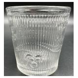 Antique EAPG Flint Glass Bellflower Pattern Banded Rib Tumblers - Set of Seven