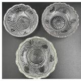 Antique EAPG Flint Glass Bellflower Pattern Sauce/Dessert Dishes - 11 in total