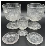 Antique EAPG Flint Glass Bellflower Pattern Assortment of Lovely Pieces