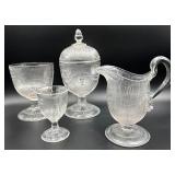 Antique EAPG Flint Glass Bellflower Pattern Assortment of Lovely Pieces