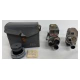 Vintage Revere 8 and Mansfield Holiday II Cine Cameras with Accessories