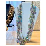 Three Multi-Strand Beaded Joan Rivers Necklaces