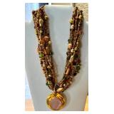 Three Multi-Strand Beaded Joan Rivers Necklaces