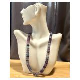 Polished Beaded Necklace with a Sterling Clasp