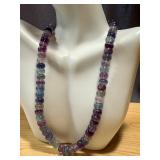 Polished Beaded Necklace with a Sterling Clasp