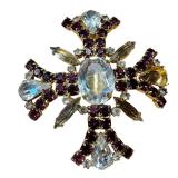 Four Lovely Rhinestone Brooches