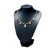 Vintage Nolan Miller Gold Tone Rhinestone Necklace