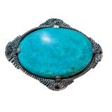 Beautiful Sterling Silver and Turquoise Brooch